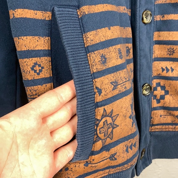 Arizona Jean Co. Navy Blue Button Up Sweater XL - Picture 4 of 9